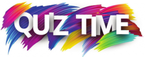 Words Quiz Time on a multicoloured background